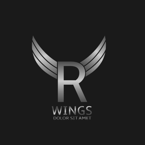 R letter wings logo Vector Images & Graphics for Commercial Use ...