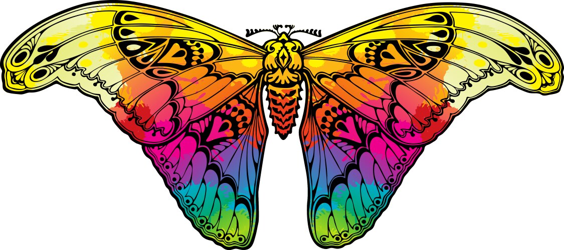 Butterfly art nouveau Vector Image