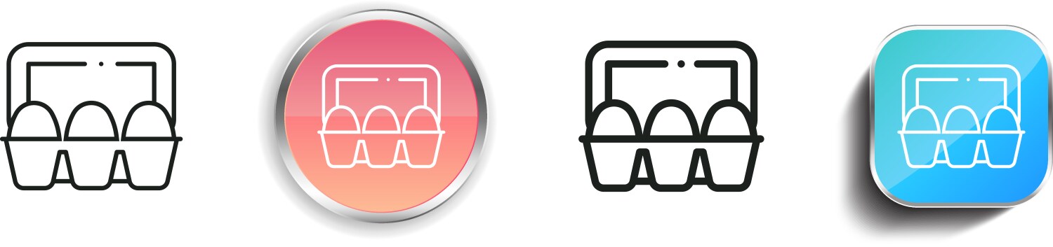 Eggs icon thin linear regular and button style vector image