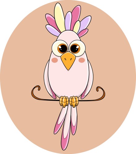 Painted parrot with bright feathers Vector Image