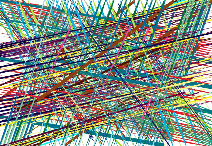 Abstract geometric chaotic jumble intersecting vector image