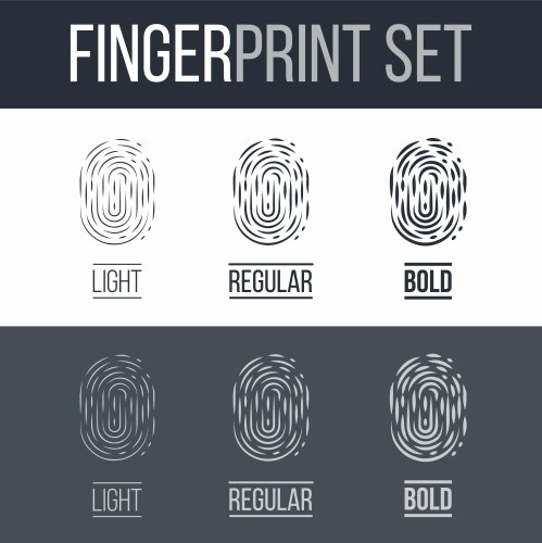 Fingerprint scanner for identification system Vector Image