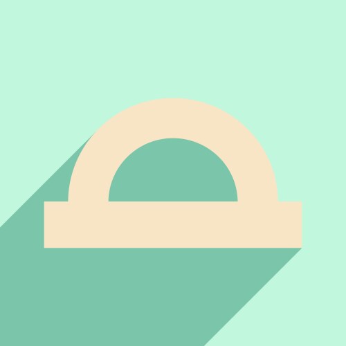 Flat with shadow icon and mobile application vector image