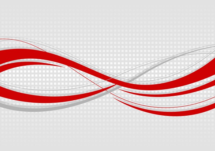Wave red transparent abstract on white background Vector Image