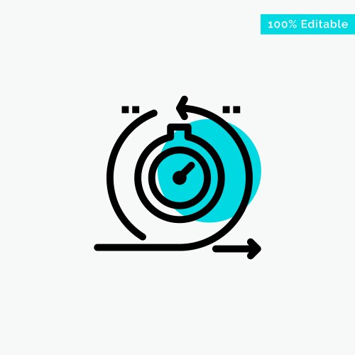 Agile cycle development fast iteration turquoise vector image