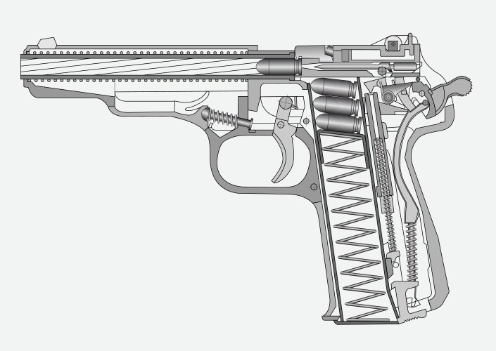 Gun collection Royalty Free Vector Image - VectorStock