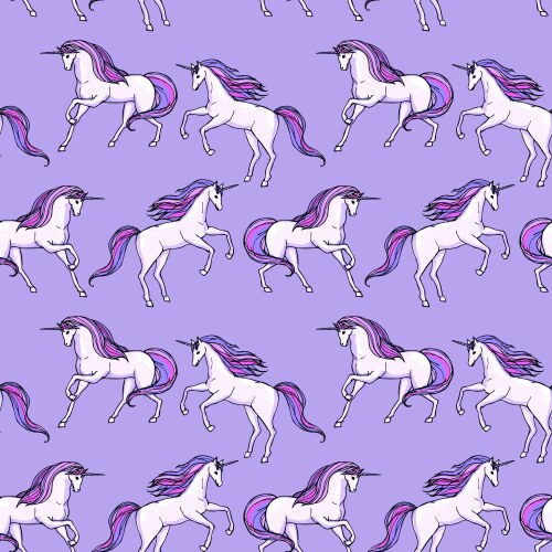 Seamless Unicorn Pattern vector image