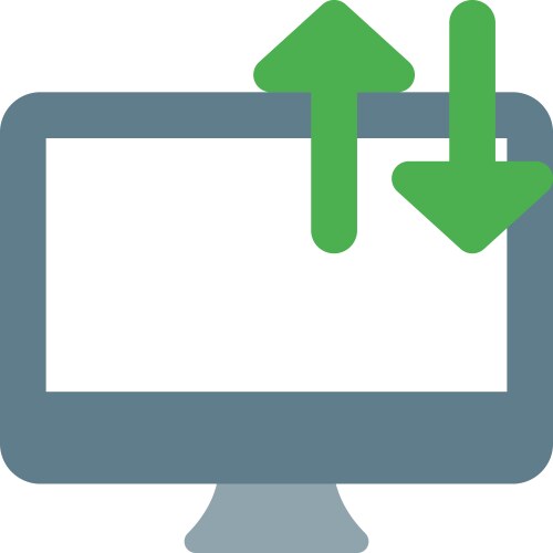 Using a desktop for transferring data vector image