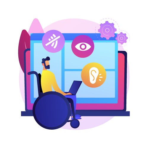 Web accessibility program abstract concept vektorbild