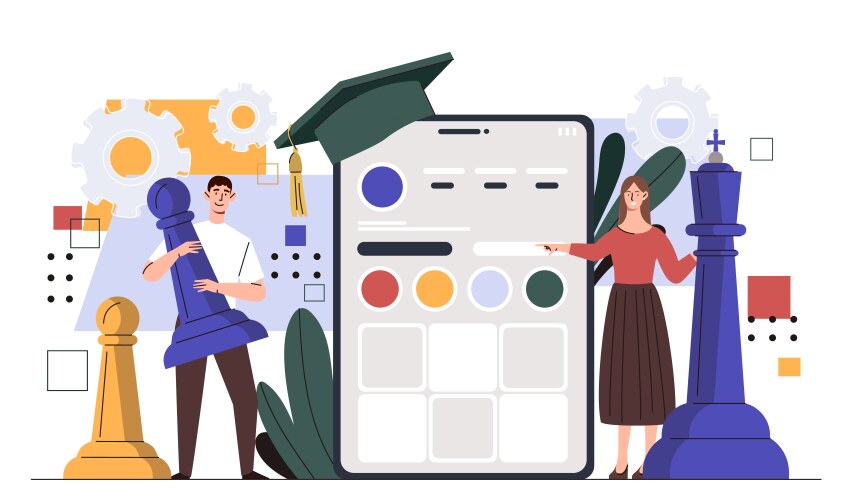 Chess fed concept Vector Image