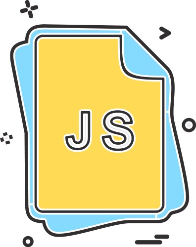 Js file type icon design vector image