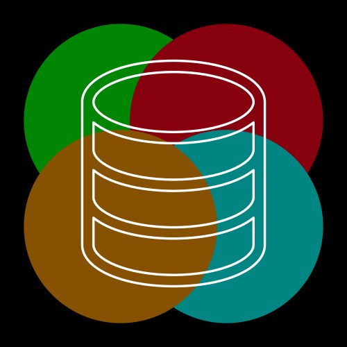 Server database connections backup storage vector image