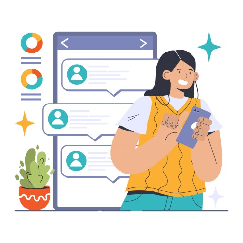 Customer satisfaction concept Royalty Free Vector Image