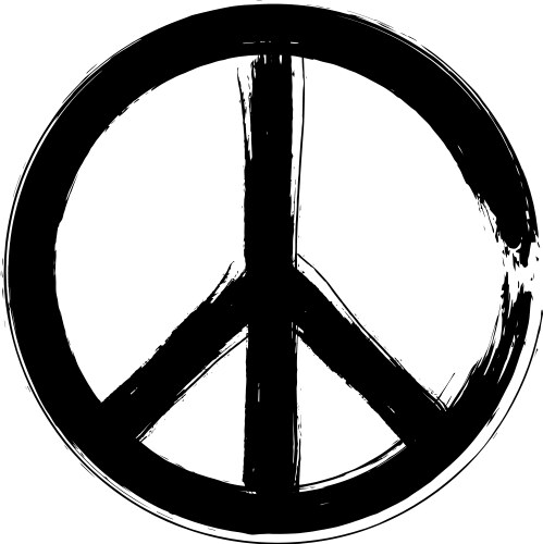 Peace Symbol Icon - Tranquility Vector Image
