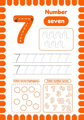Preschool Number Activities - Learn to Count vector image