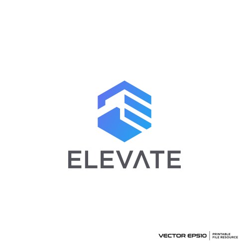 Abstract hexagon logo Royalty Free Vector Image