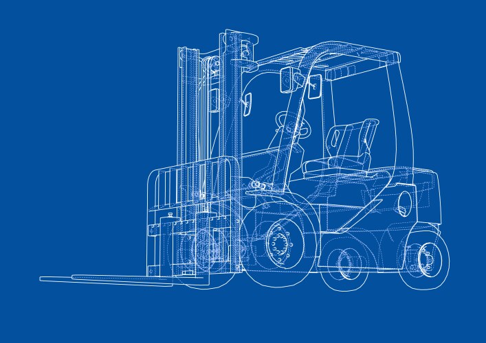 Forklift concept vector image