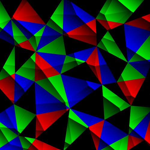 Abstract vitrage with triangular multi colors grid vector image