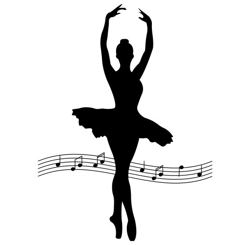 ballerina silhouette 12 vector