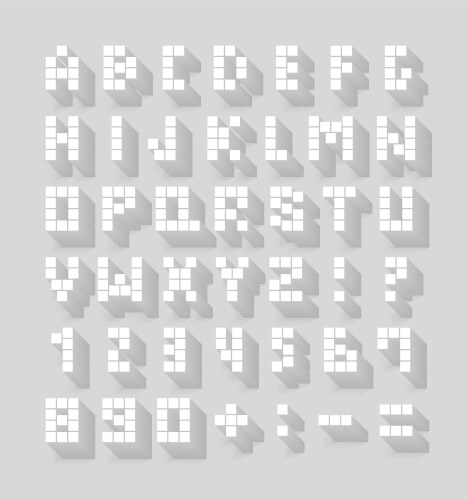 Pixel Font Vector Images (over 15,000)