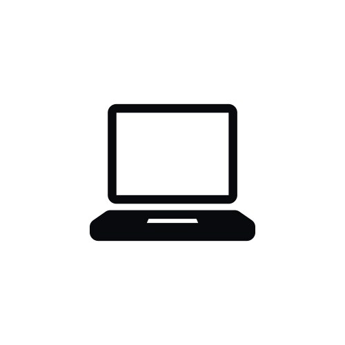 Isolated display icon computerized element vector image