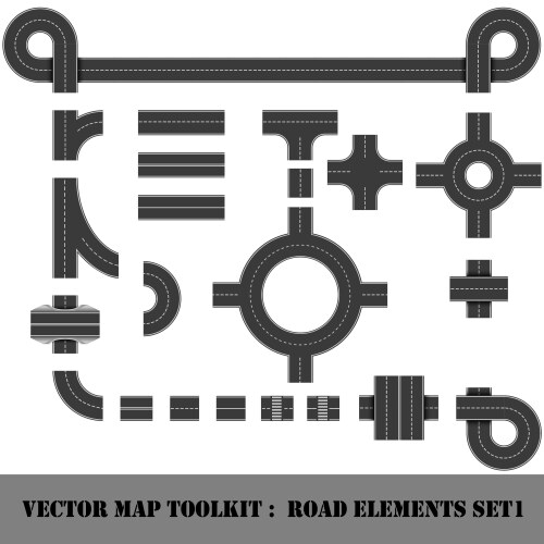 Road map toolkit Royalty Free Vector Image - VectorStock