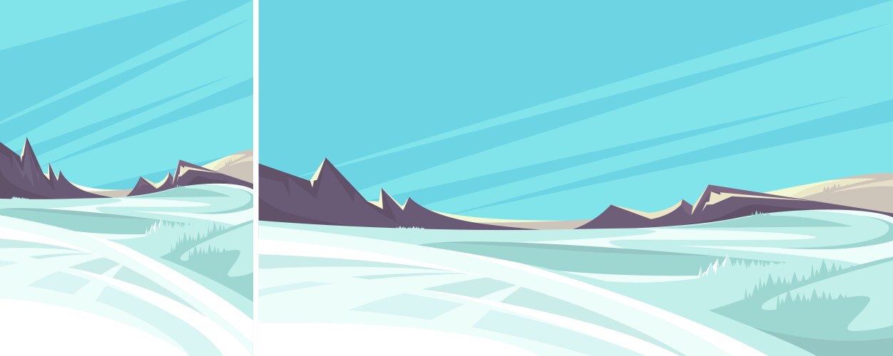 Mountain ski resort alps winter landscape Vector Image