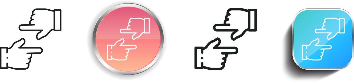 Frame icon thin linear regular and button style vector image