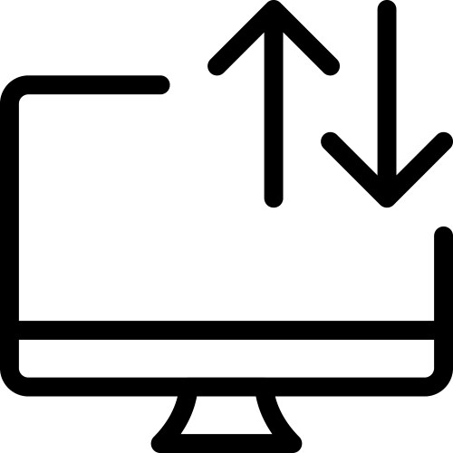 Using a desktop for transferring data vector image