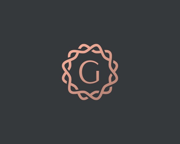 Elegant Monogram Letter G Logo Vector Image