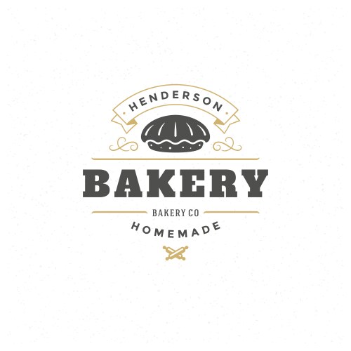 Retro Bakery Badge - Vintage Style Vector Image