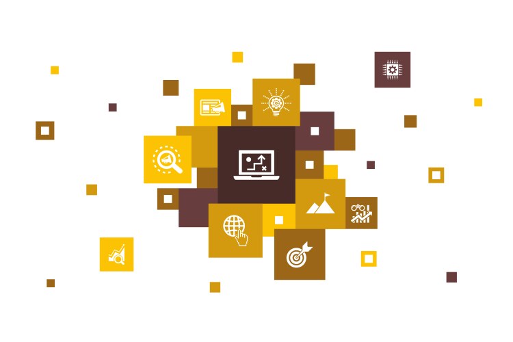 Digital strategy infographic 10 option template Vector Image