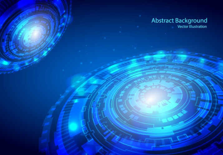 Tech circle and technology background speed vector image