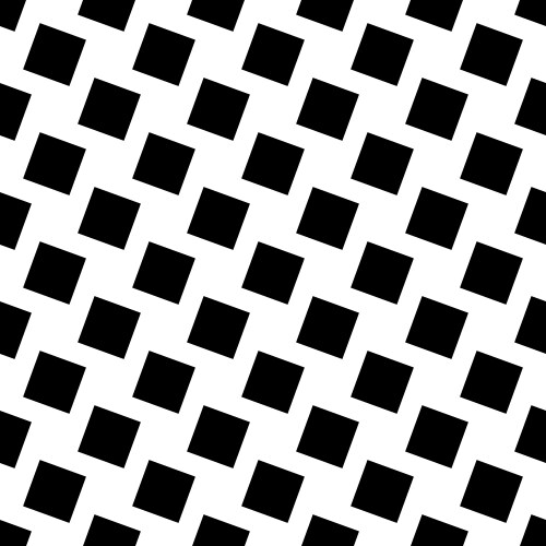 Angular black and white seamless square pattern vector image
