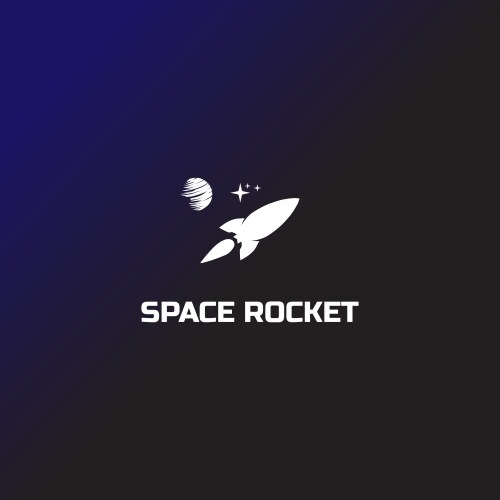 Flying rocket space universe for science Vector Image
