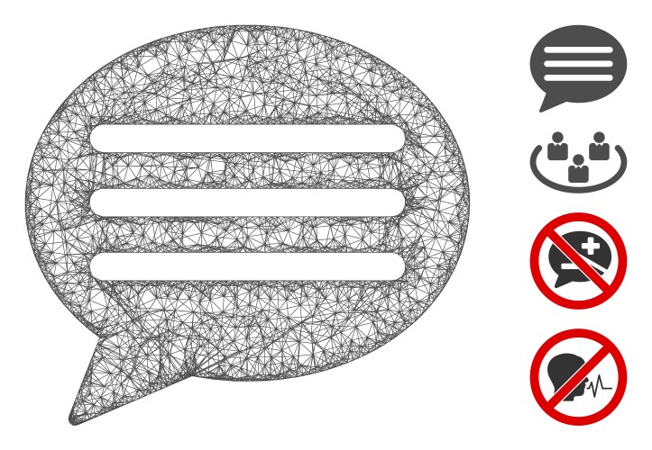 Message cloud web mesh vector image