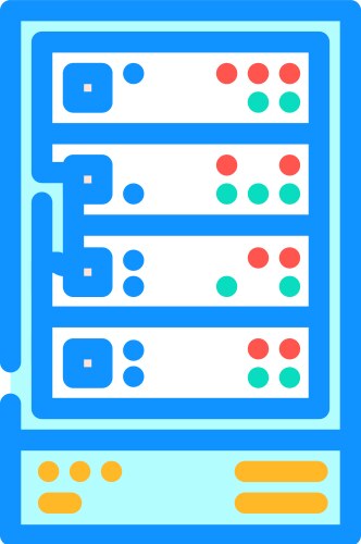 Storage disks big data color icon vector image