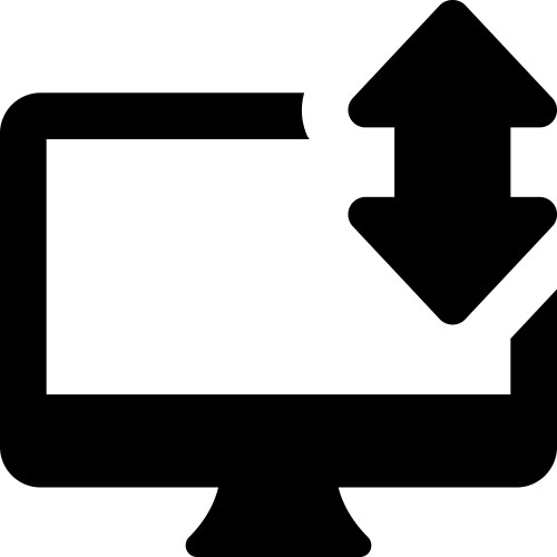 Transferring data via desktop between devices vektorbild