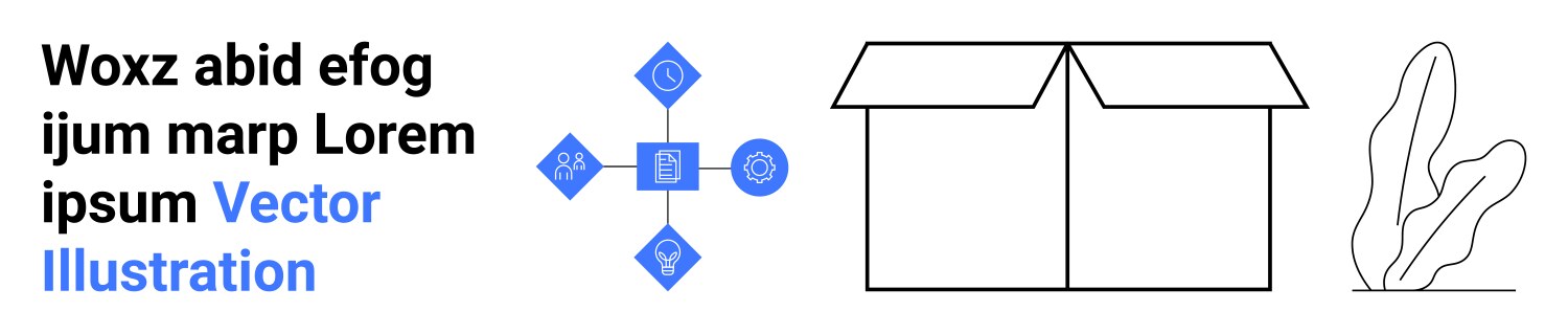Open box with floating digital icons vector image