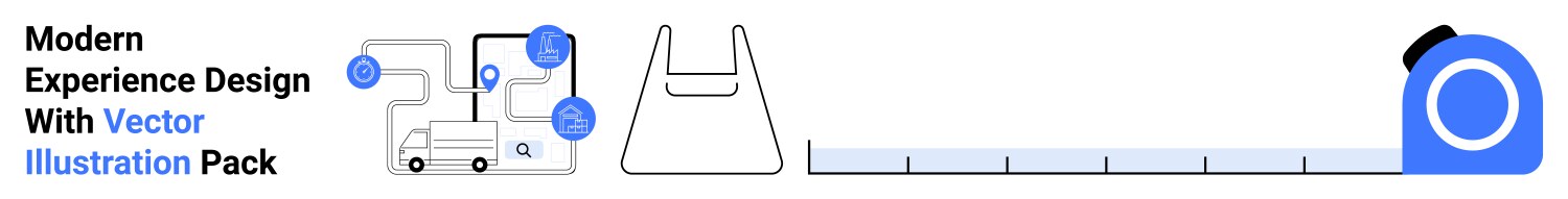 User experience design elements with interface vector image