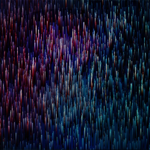 Glitched linear gradient structure random digital vector image