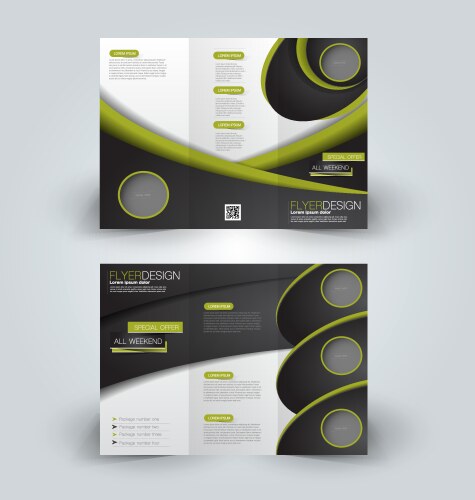 Green wavy business stationery set template Vector Image