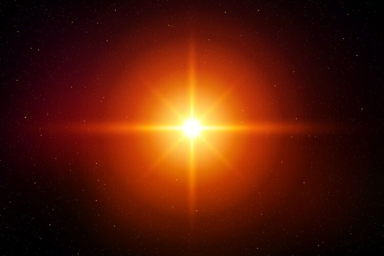 Glare star sparkling Royalty Free Vector Image