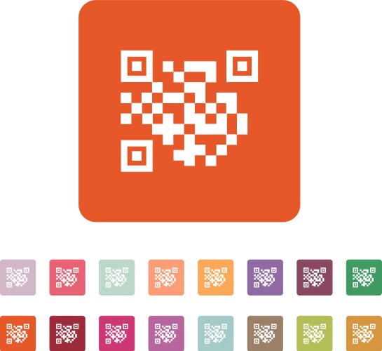 Qr code icon link and url symbol flat vektorbild