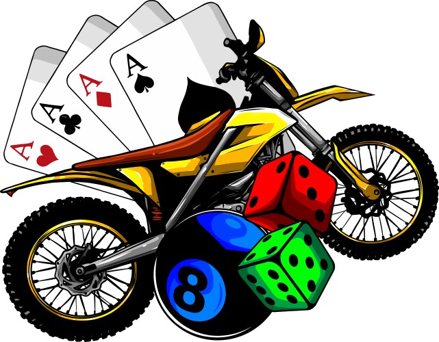 Cross motorcycle or motorbike g Vector Image