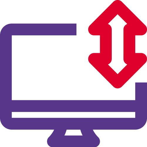 Transferring data via desktop between devices vektorbild