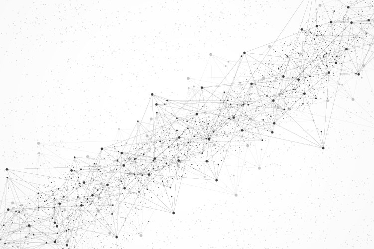 Abstract plexus background with connected lines vector image