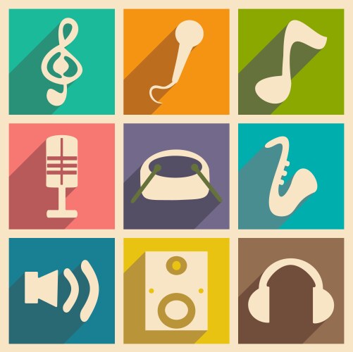 Flat with shadow concept and mobile application vector image