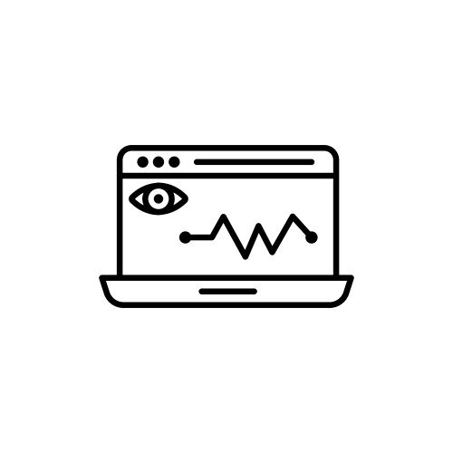 Monitoring icon set computer dashboard data Vector Image