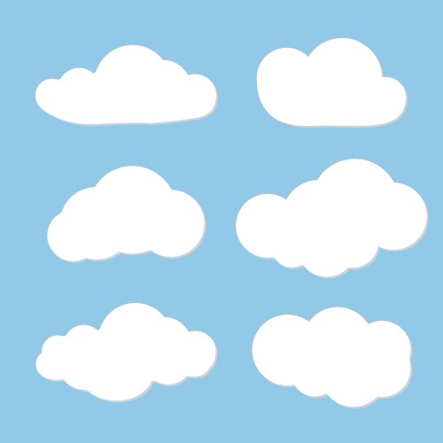 Cute clouds Royalty Free Vector Image - VectorStock